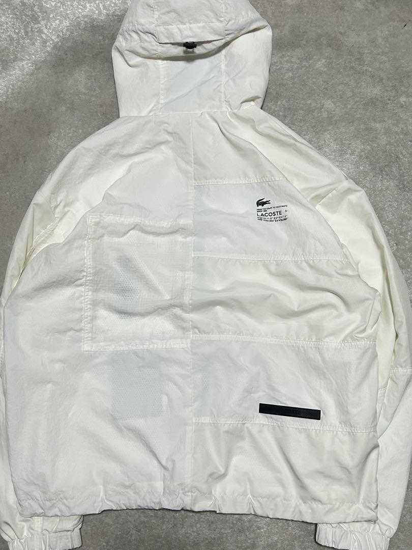 美品 LACOSTE アシンメトリーパッチワークトラックジャケット XL 美品 LACOSTE アシンメトリーパッチワークトラックジャケット XL