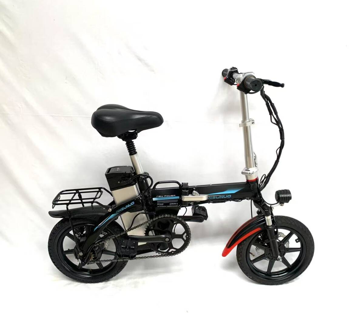 1円～ ANSUNUOディスク式 MTB折り畳みフル電動自転車 48V 8.8Ah