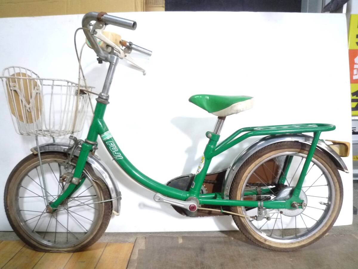 7-3-31-1Ts】FUJI ちいちゃん 子供用自転車 16in 昭和レトロ(16 7-3-31-1Ts】FUJI ちいちゃん 子供用自転車 16in 昭和レトロ(16
