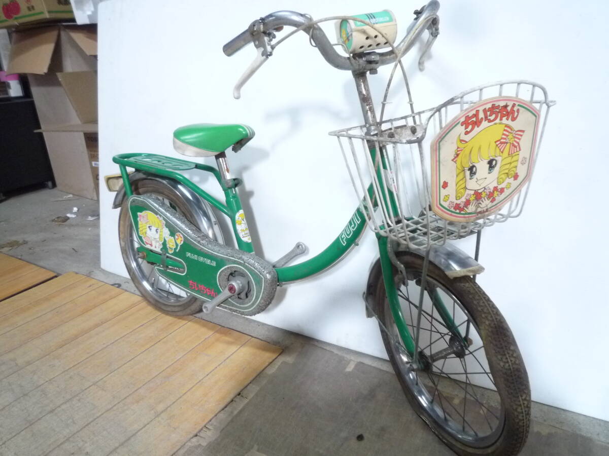 7-3-31-1Ts】FUJI ちいちゃん 子供用自転車 16in 昭和レトロ(16 7-3-31-1Ts】FUJI ちいちゃん 子供用自転車 16in 昭和レトロ(16