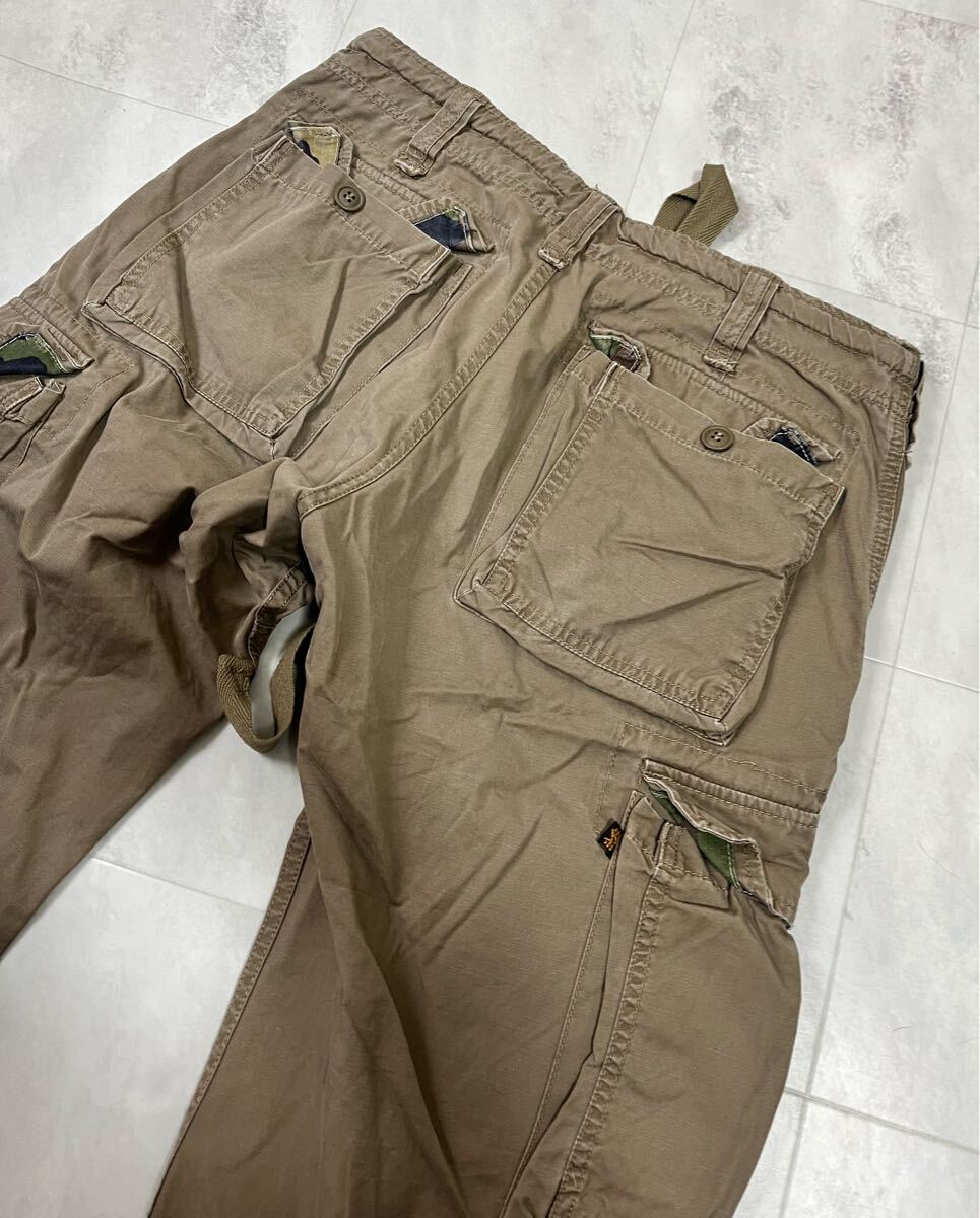 ALPHA INDUSTRIES アルファインダストリーズ カーゴパンツ ロングパンツ メンズ L 　ベージュ ミリタリー カーゴパンツ