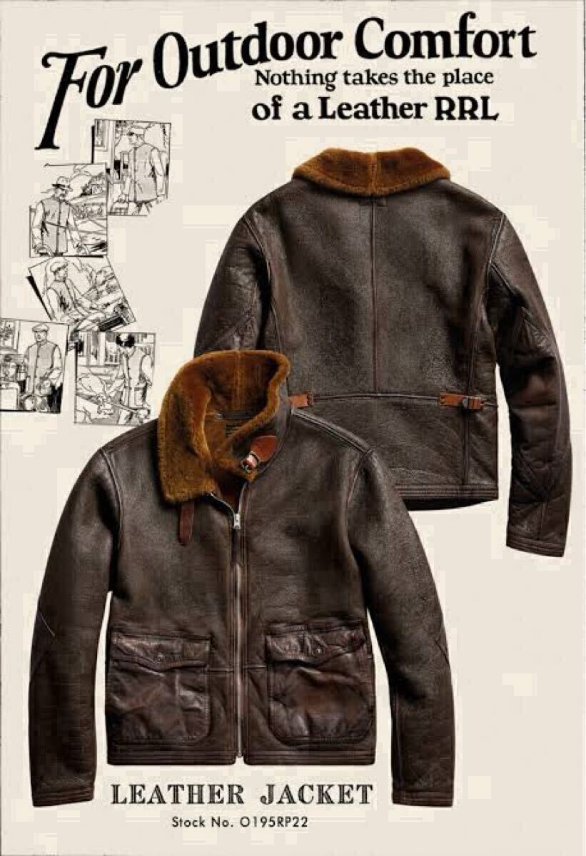 RRL ダブルアールエル D-3 ラム レザージャケット シアリング RRL ダブルアールエル D-3 ラム レザージャケット シアリング