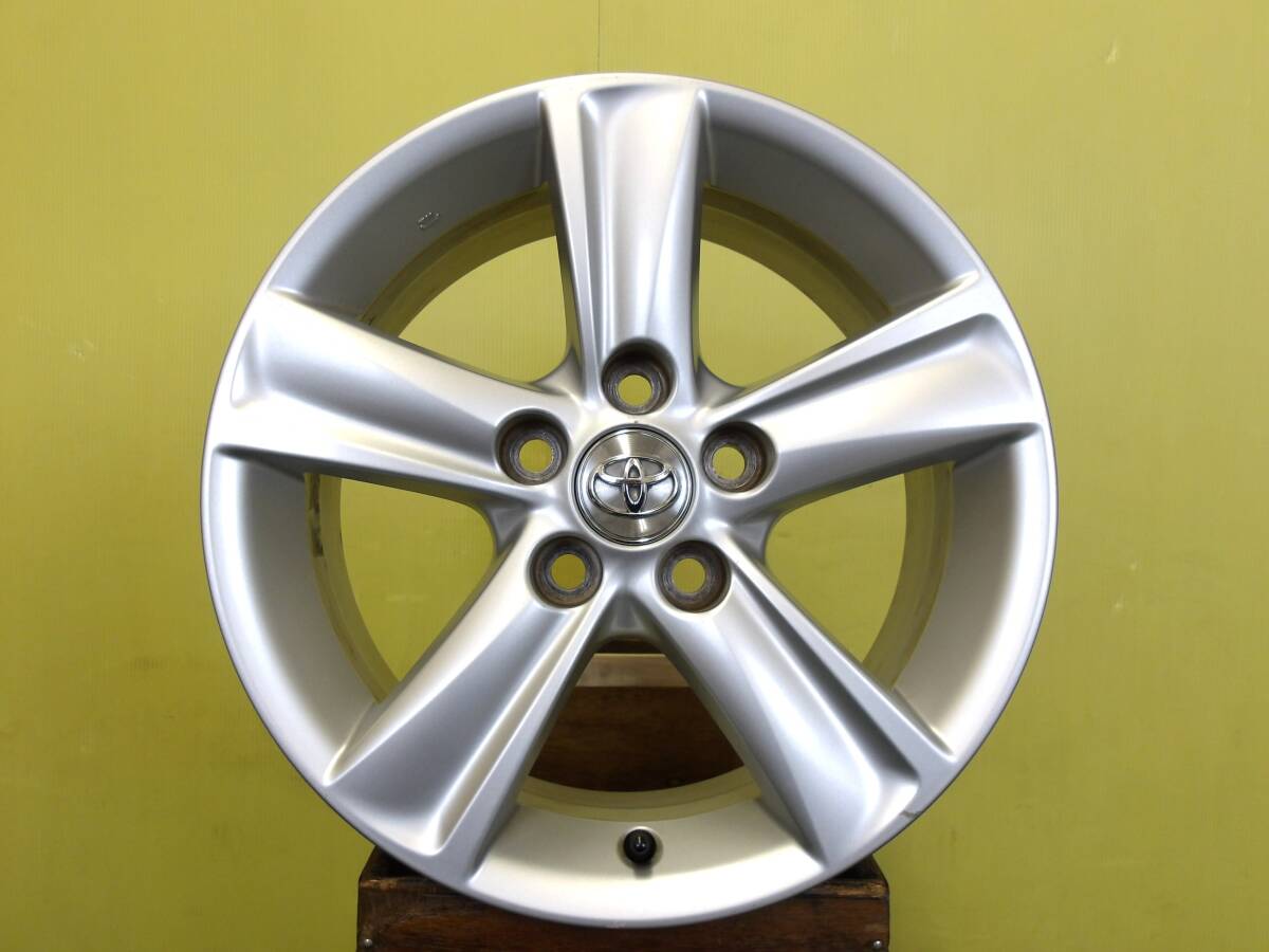 H2635 б/у 4шт.@ Toyota оригинальный 16 x 7J +40 5H 114.3 серебряный Mark X Crown Prius α Estima Avensis cam натуральный мех do