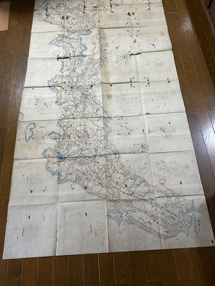古地図 古文書 仙台藩内伝来 日本地図 江戸時代(古地図)|売買 古地図 古文書 仙台藩内伝来 日本地図 江戸時代(古地図)|売買