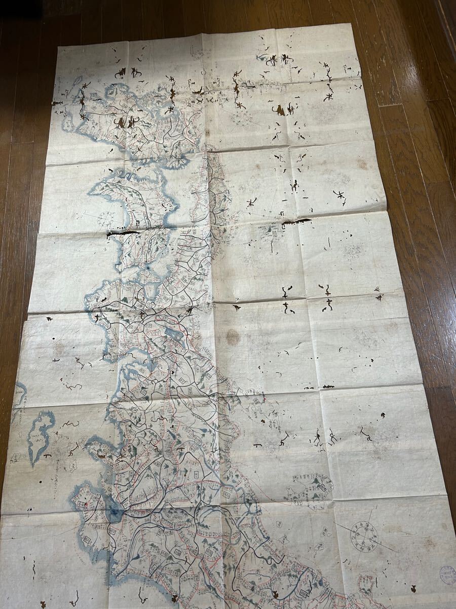 古地図 古文書 仙台藩内伝来 日本地図 江戸時代(古地図)|売買 古地図 古文書 仙台藩内伝来 日本地図 江戸時代(古地図)|売買