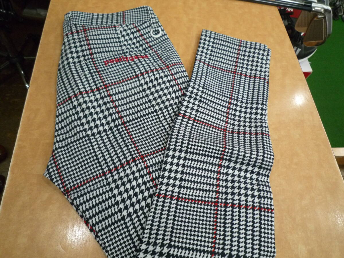 PEARLYGATES?チェック柄ストレッチパンツ?サイズ０?綺麗です！