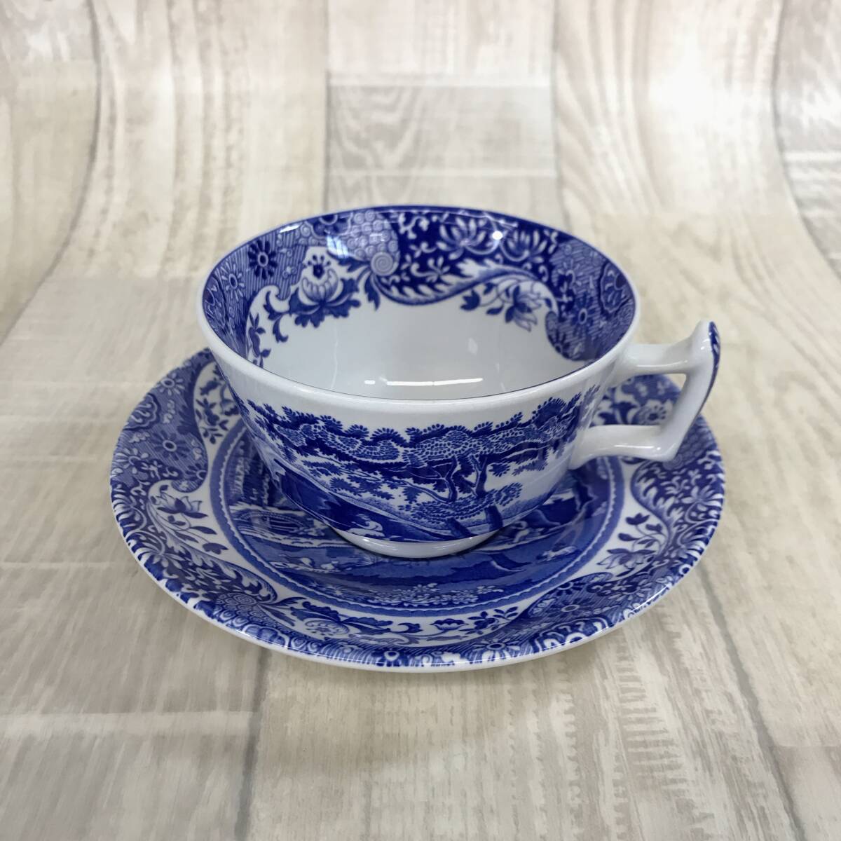 T2929●Spode ブルーイタリアン カップ&ソーサー●1客 スポード イングランド制
