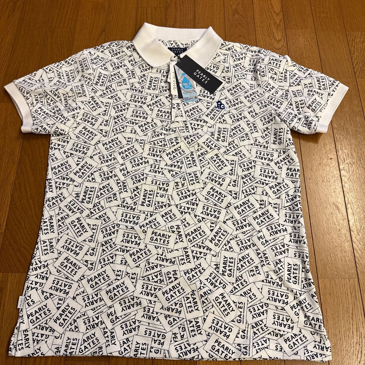 パーリーゲイツ! 半袖ポロシャツ 総柄!6(LL)!大きめの男性に パーリーゲイツ! 半袖ポロシャツ 総柄!6(LL)!大きめの男性に