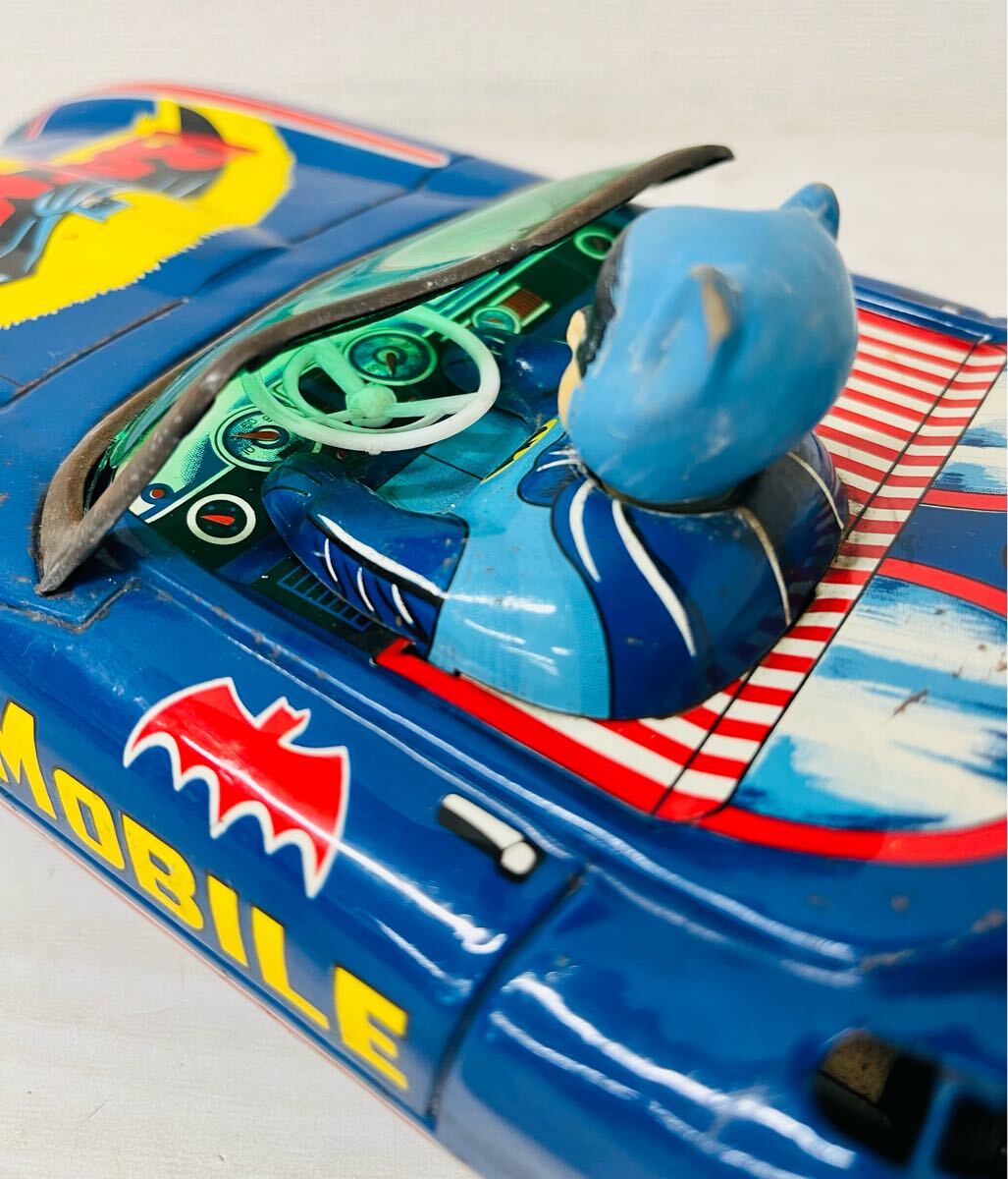 4-3【現状品】希少 バットマン/バットモービル/青/当時物 ブリキ 4-3【現状品】希少 バットマン/バットモービル/青/当時物 ブリキ
