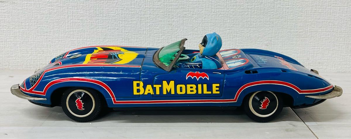 4-3【現状品】希少 バットマン/バットモービル/青/当時物 ブリキ 4-3【現状品】希少 バットマン/バットモービル/青/当時物 ブリキ