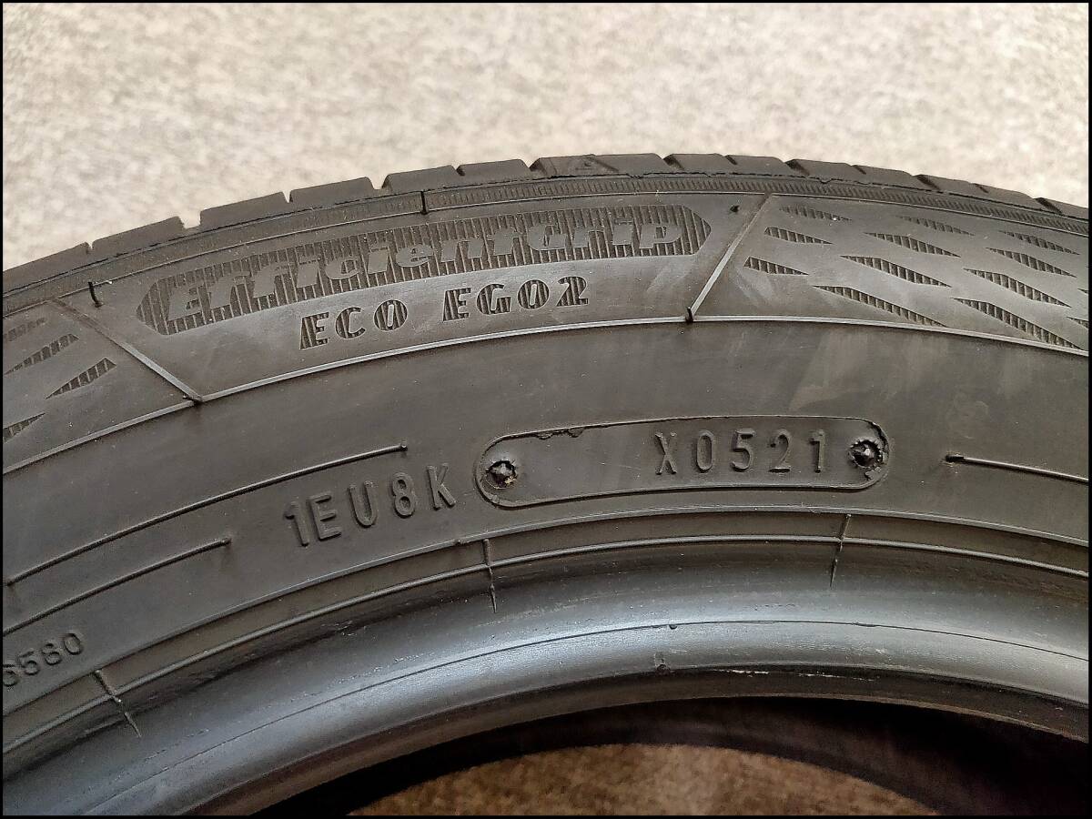 2本 バリ溝 2021年 205/55R16 91V GOODYEAR EfficientGrip ECO EG02 グッドイヤー_画像9