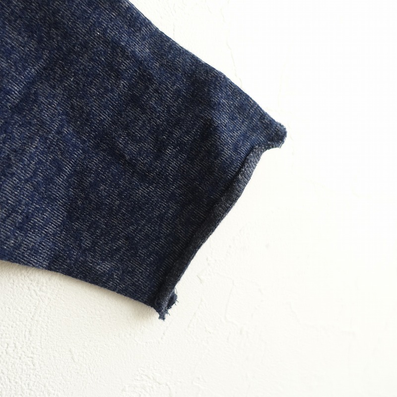 ズッカ ZUCCA *カットソーショールカラーロングカーディガン*Mネイビー杢ボタンレス羽織りポケットコットン(2-2503-465)【41D52】