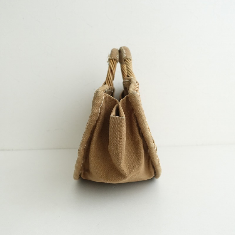 エバゴス ebagos *Beautiful space KAGOBUKURO キャンバス扇トート*かばん半月かごバッグ手提げ0325(ba10-2503-100)【82D52】