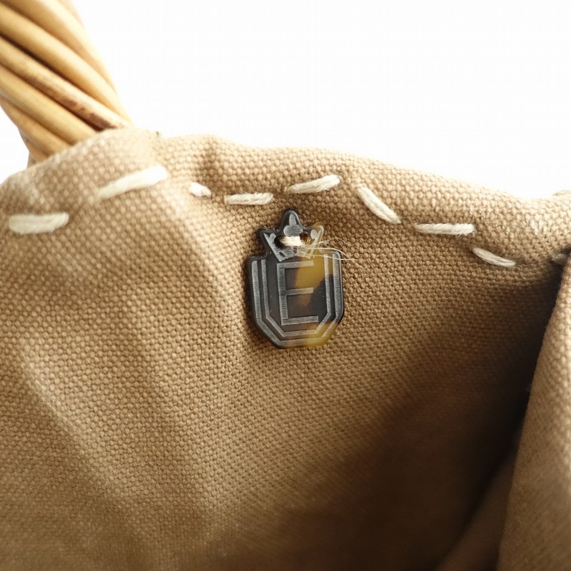 エバゴス ebagos *Beautiful space KAGOBUKURO キャンバス扇トート*かばん半月かごバッグ手提げ0325(ba10-2503-100)【82D52】