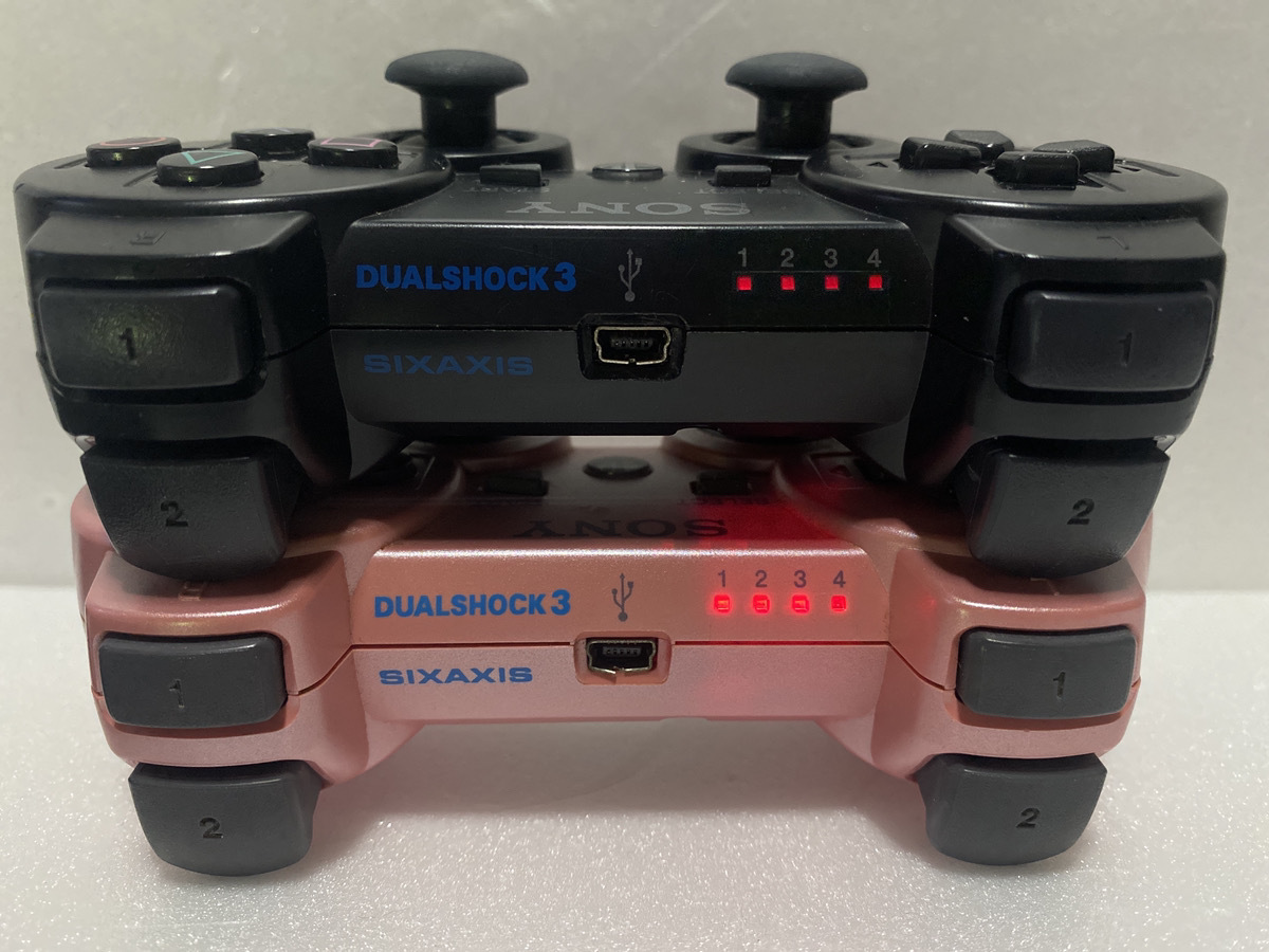 PS3 純正コントローラー×2個セット ジェットブラック/キャンディ PS3 純正コントローラー×2個セット ジェットブラック/キャンディ