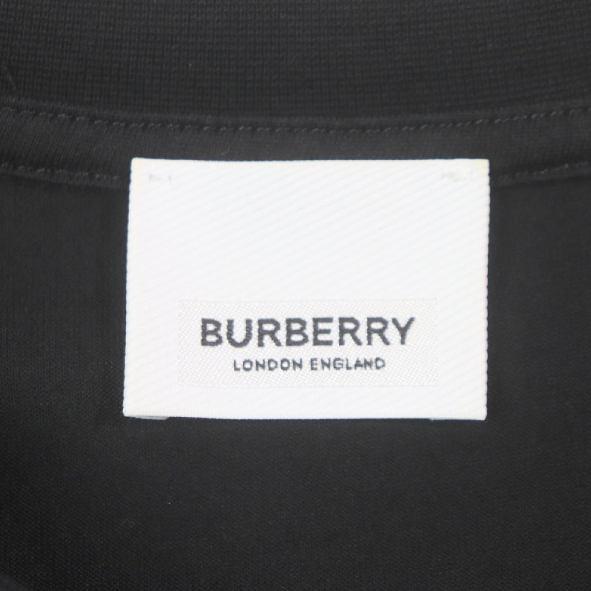 美品▼BURBERRY バーバリー 8032299 ホースフェリープリント クルーネック ショートスリーブ 半袖Ｔシャツ ブラック XS 正規(guī)品 メンズ