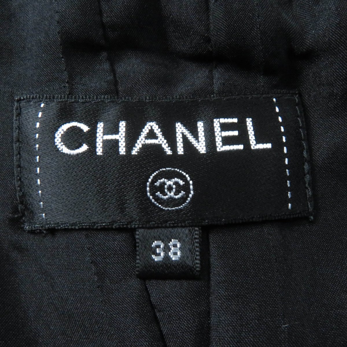 極美品☆CHANEL シャネル P54700V30847 ウール ロゴプレート ツイード ガウチョパンツ ワイドパンツ ブラック 38 仏制 正規(guī)品 レディース