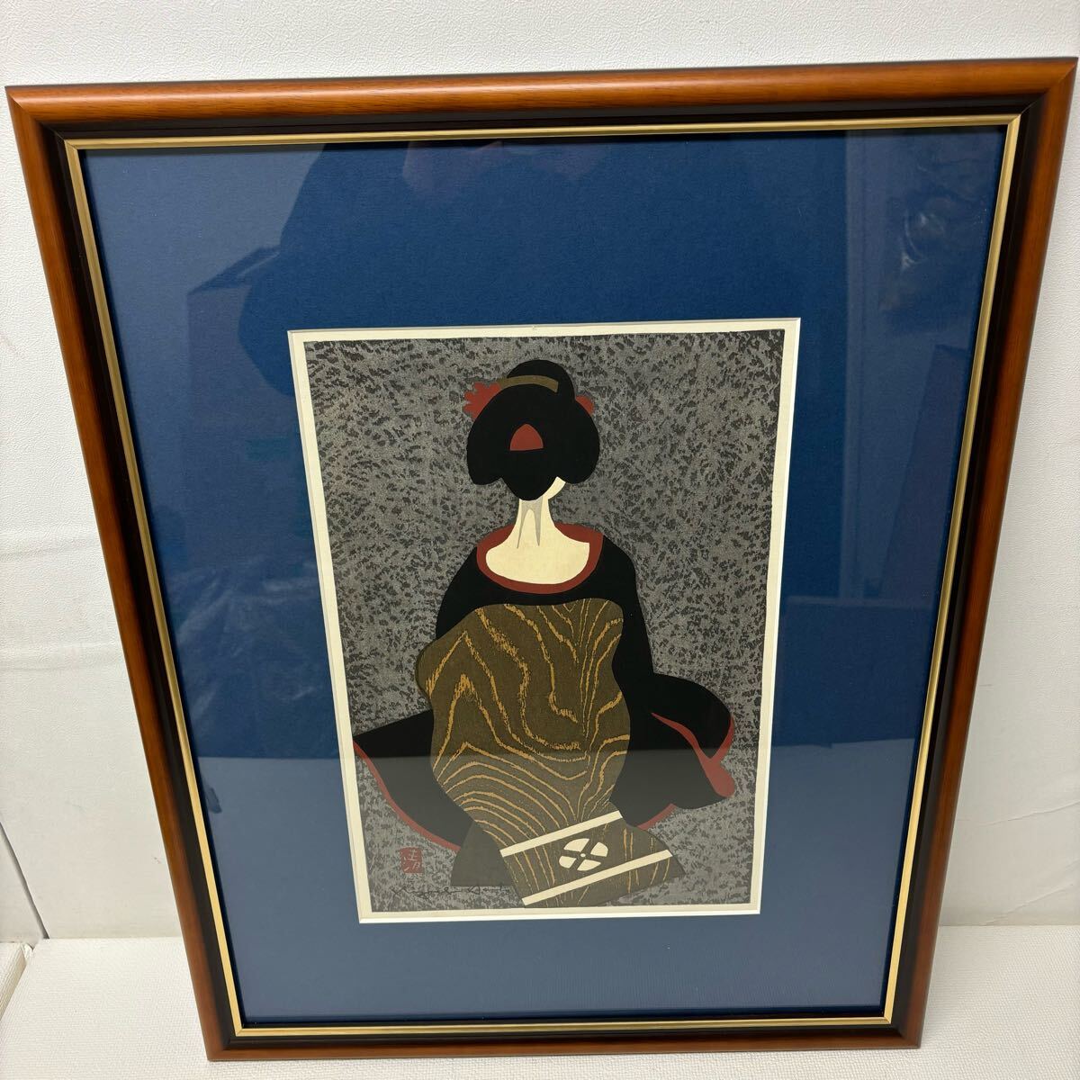 0401F6 真作保証☆斎藤清 木版画 舞妓 直筆サイン 絵画 版画 0401F6 真作保証☆斎藤清 木版画 舞妓 直筆サイン 絵画 版画