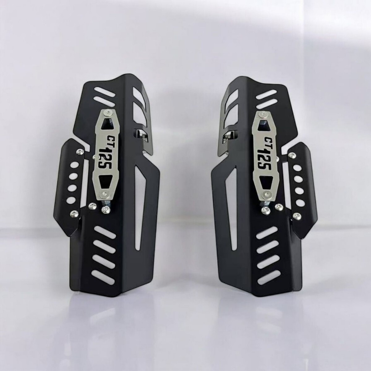 ハンターカブ CT125 フロントフォークガード 左右セット ブラックXシルバー ハンターカブ CT125 フロントフォークガード 左右セット