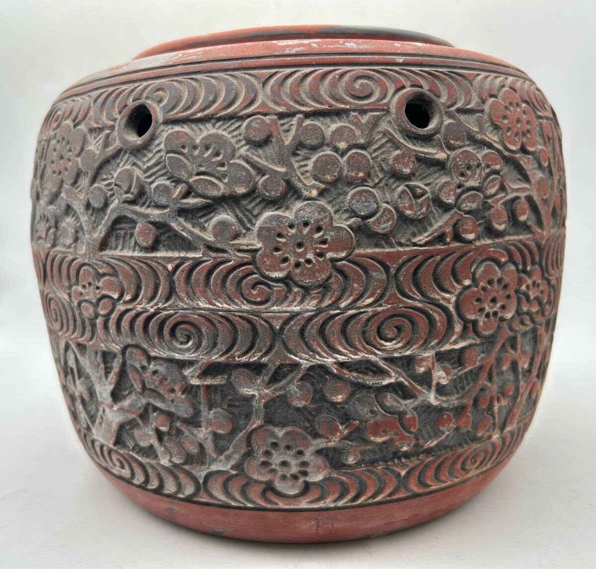 火鉢 陶器 古銅 手炙り 古民具 古美術 骨董品 オブジェ 行火炉 火鉢 陶器 古銅 手炙り 古民具 古美術 骨董品 オブジェ 行火炉