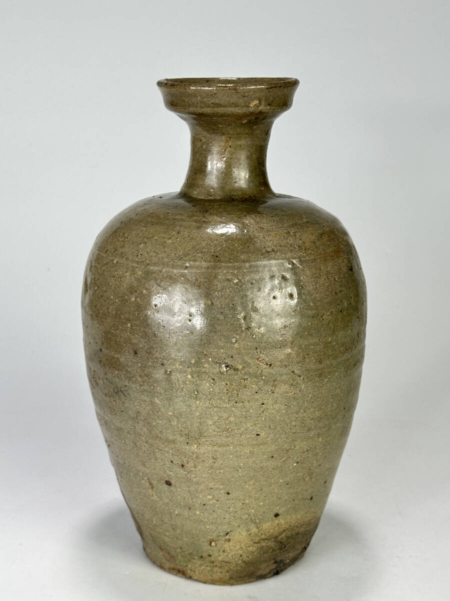LM29-10 韓国美術 高麗時代 高麗青磁 平口瓶 花瓶 花器 華道具 LM29-10 韓国美術 高麗時代 高麗青磁 平口瓶 花瓶 花器 華道具
