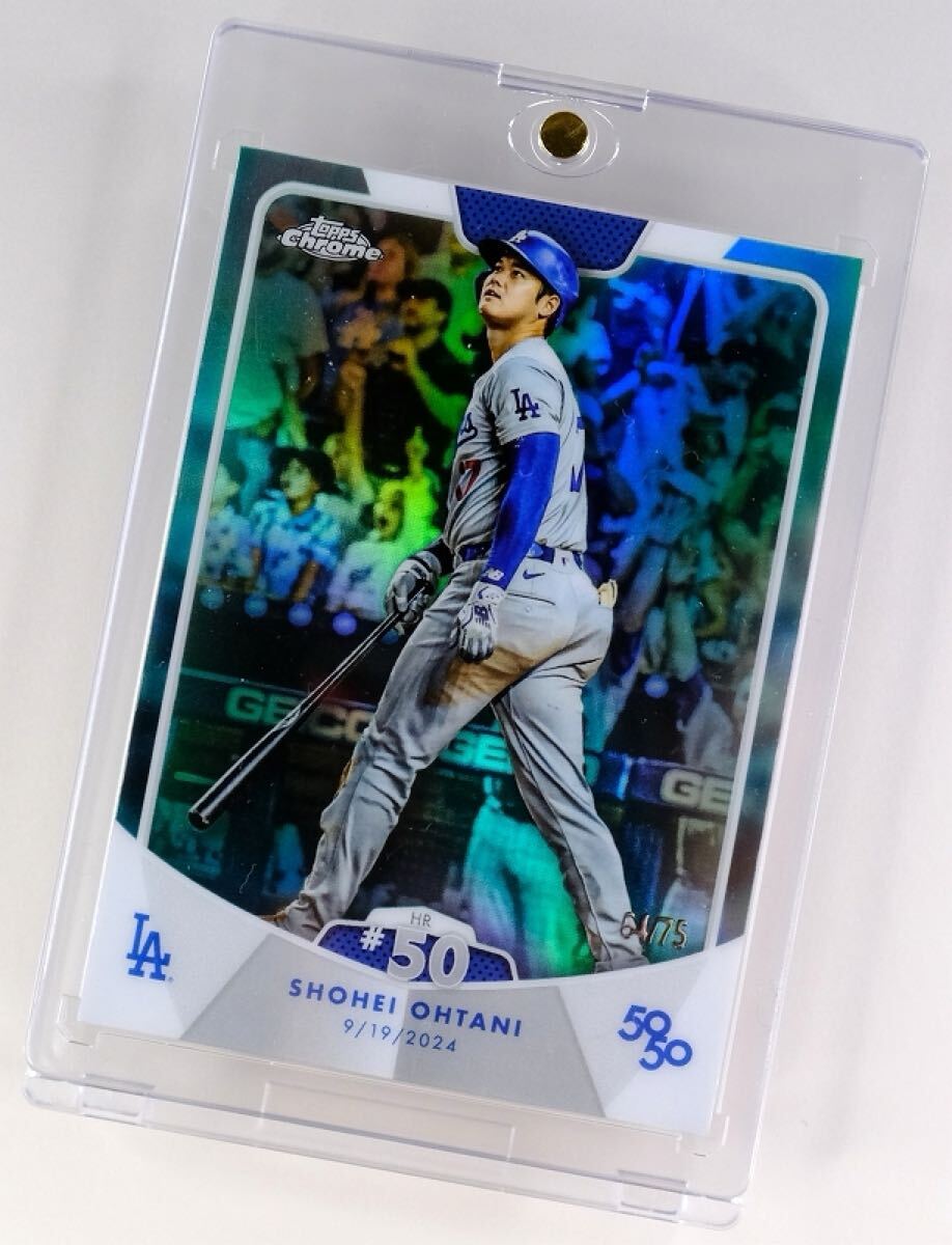 7】75枚限定!2024 大谷翔平 Topps Chrome HR50 #100 Aqua 7】75枚限定!2024 大谷翔平 Topps Chrome HR50 #100 Aqua