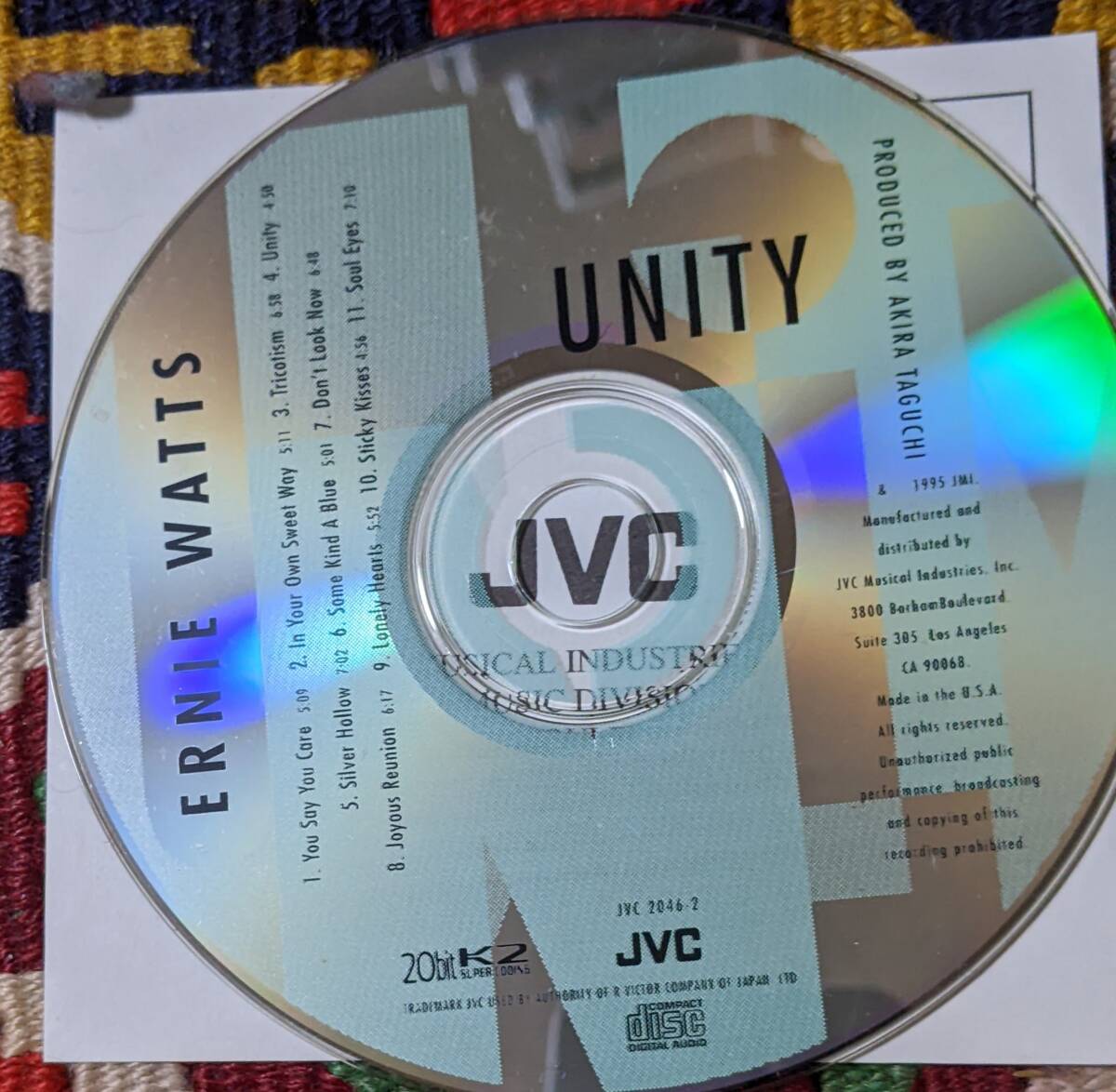 90's アーニー・ワッツ Ernie Watts (CD) / ユニティ Unity JVC JVC-2046-2 1994年_画像5