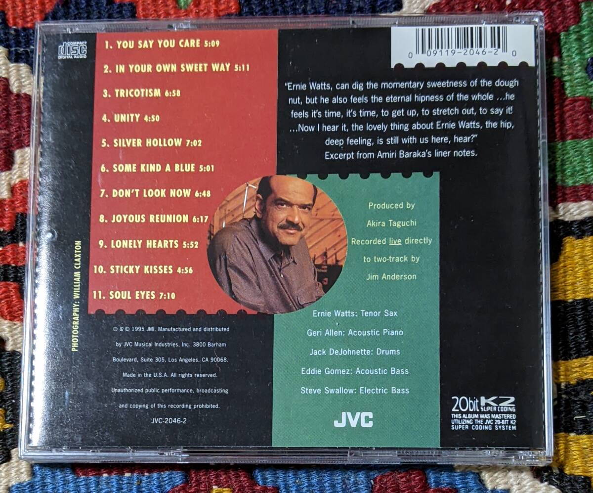 90's アーニー・ワッツ Ernie Watts (CD) / ユニティ Unity JVC JVC-2046-2 1994年_画像3