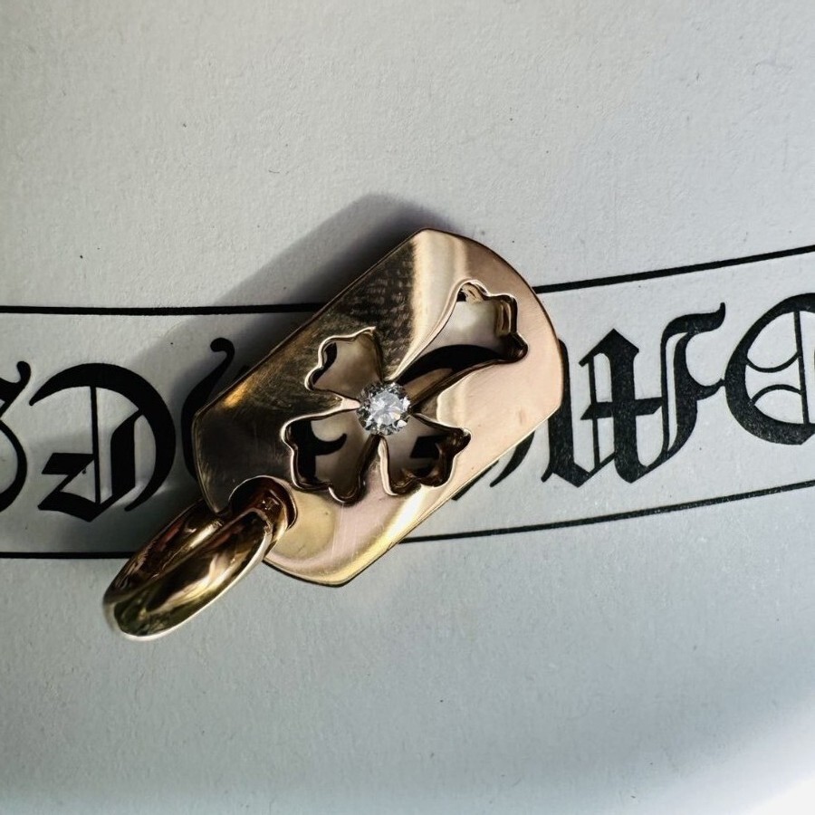 CHROME HEARTS 22k クロムハーツタイニーカットアウトクロス CHROME HEARTS 22k クロムハーツタイニーカットアウトクロス