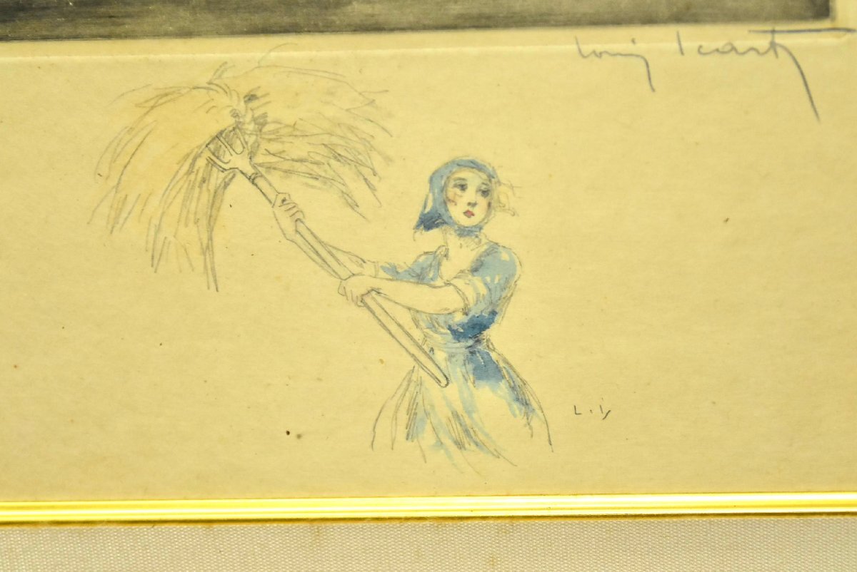 10-13484)ルイ・イカール 女性 10/50 版画 銅板画 直筆サイン 10-13484)ルイ・イカール 女性 10/50 版画 銅板画 直筆サイン