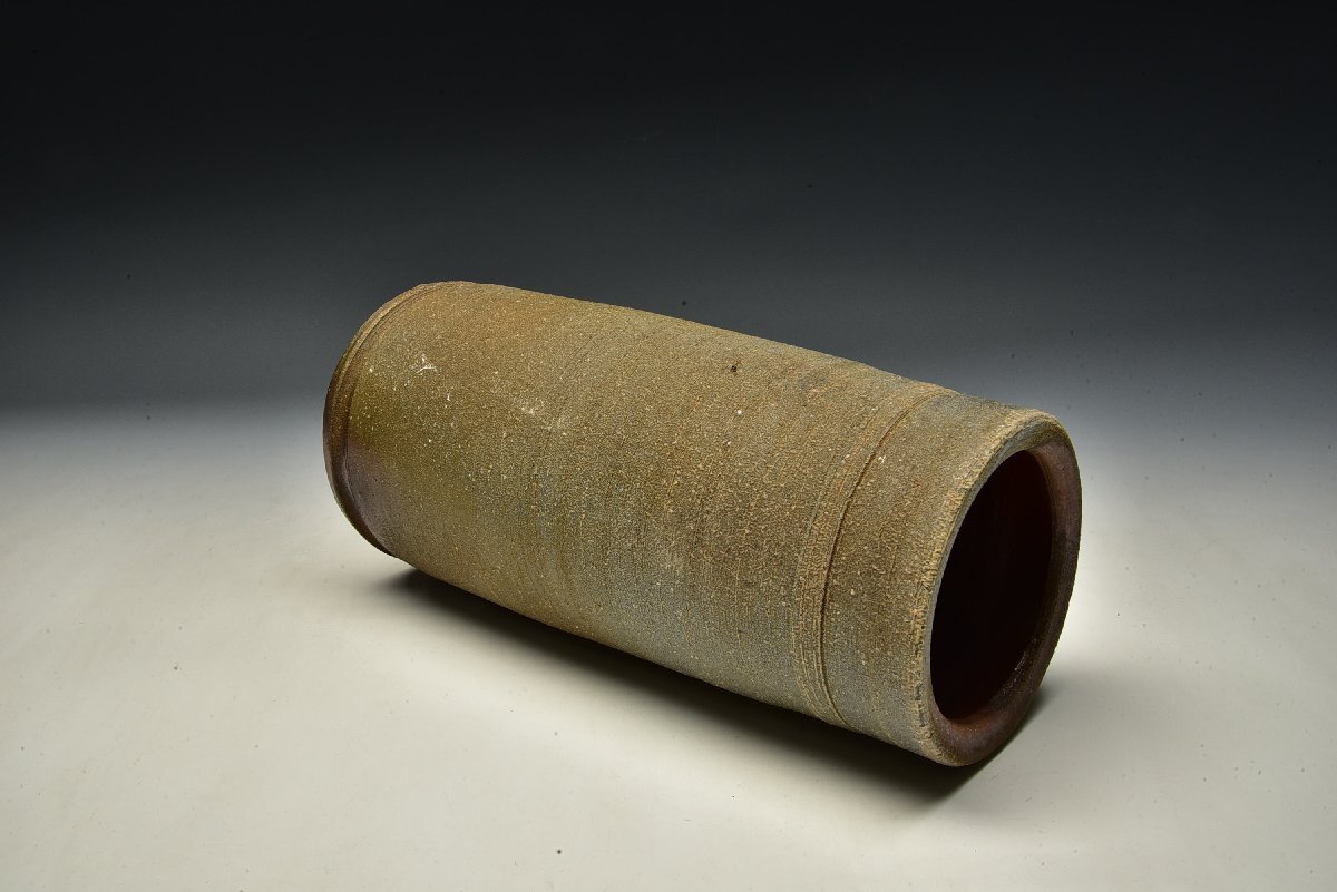 SP6294 藤原和 備前 花入 花器 花生 花瓶 壺 共箱 父 人間国宝 SP6294 藤原和 備前 花入 花器 花生 花瓶 壺 共箱 父 人間国宝
