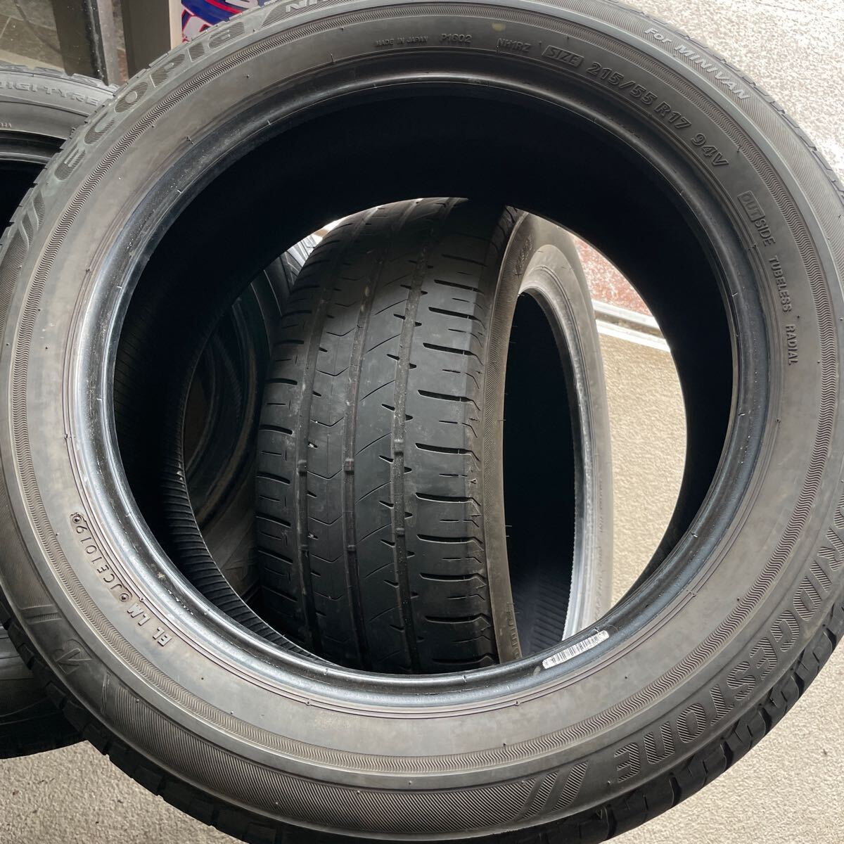 BRIDGESTONE ECOPIA NH100RV 215/55R17 中古夏2本 送料無料 2019 BRIDGESTONE ECOPIA NH100RV 215/55R17 中古夏2本 送料無料 2019