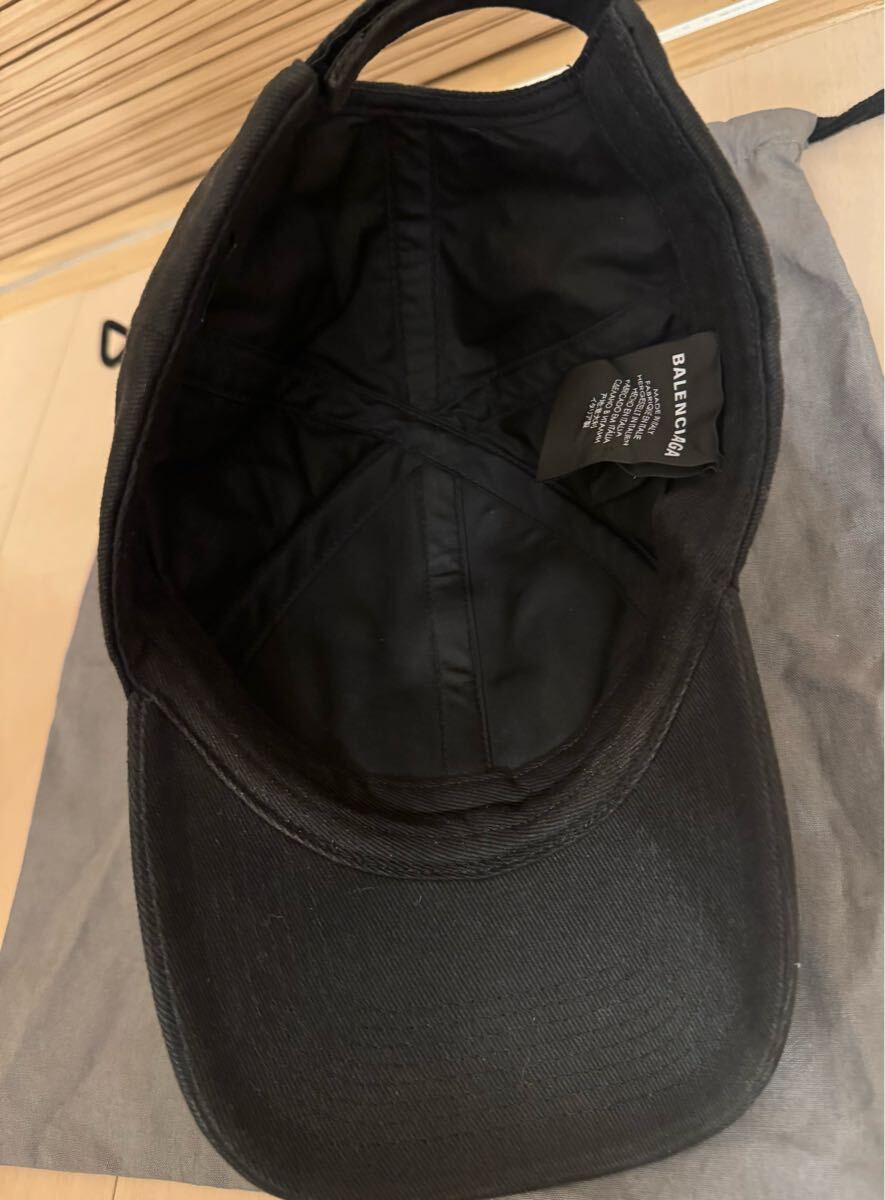 BALENCIAGA バレンシアガ キャップ Lサイズ 59cm ブラック 黒 BALENCIAGA バレンシアガ キャップ Lサイズ 59cm ブラック 黒