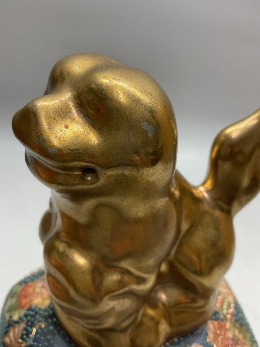 薩摩焼 古薩摩 三段壺 花瓶 花器 青粒細工 金彩色絵花鳥図 武者 薩摩焼 古薩摩 三段壺 花瓶 花器 青粒細工 金彩色絵花鳥図 武者