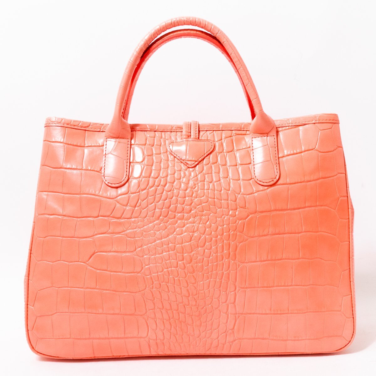 1円スタート】Longchamp ロンシャン フランス製 クロコ型押し 1円スタート】Longchamp ロンシャン フランス製 クロコ型押し