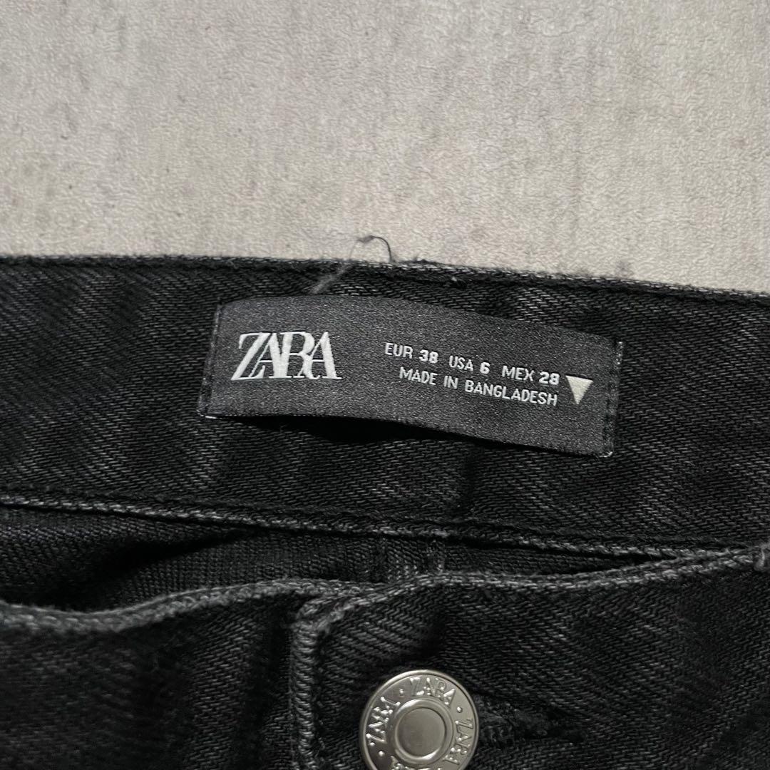 y2k opium ZARA ブラックデニム カーゴパンツ 鬼フレア 裾広 y2k opium ZARA ブラックデニム カーゴパンツ 鬼フレア 裾広