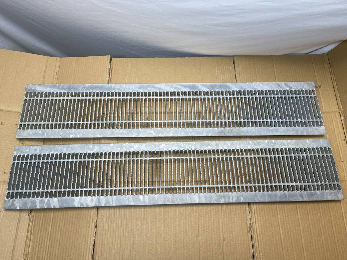 グレーチング 側溝 溝蓋 2枚ペア 横約99.4cm 縦約19 グレーチング 側溝 溝蓋 2枚ペア 横約99.4cm 縦約19