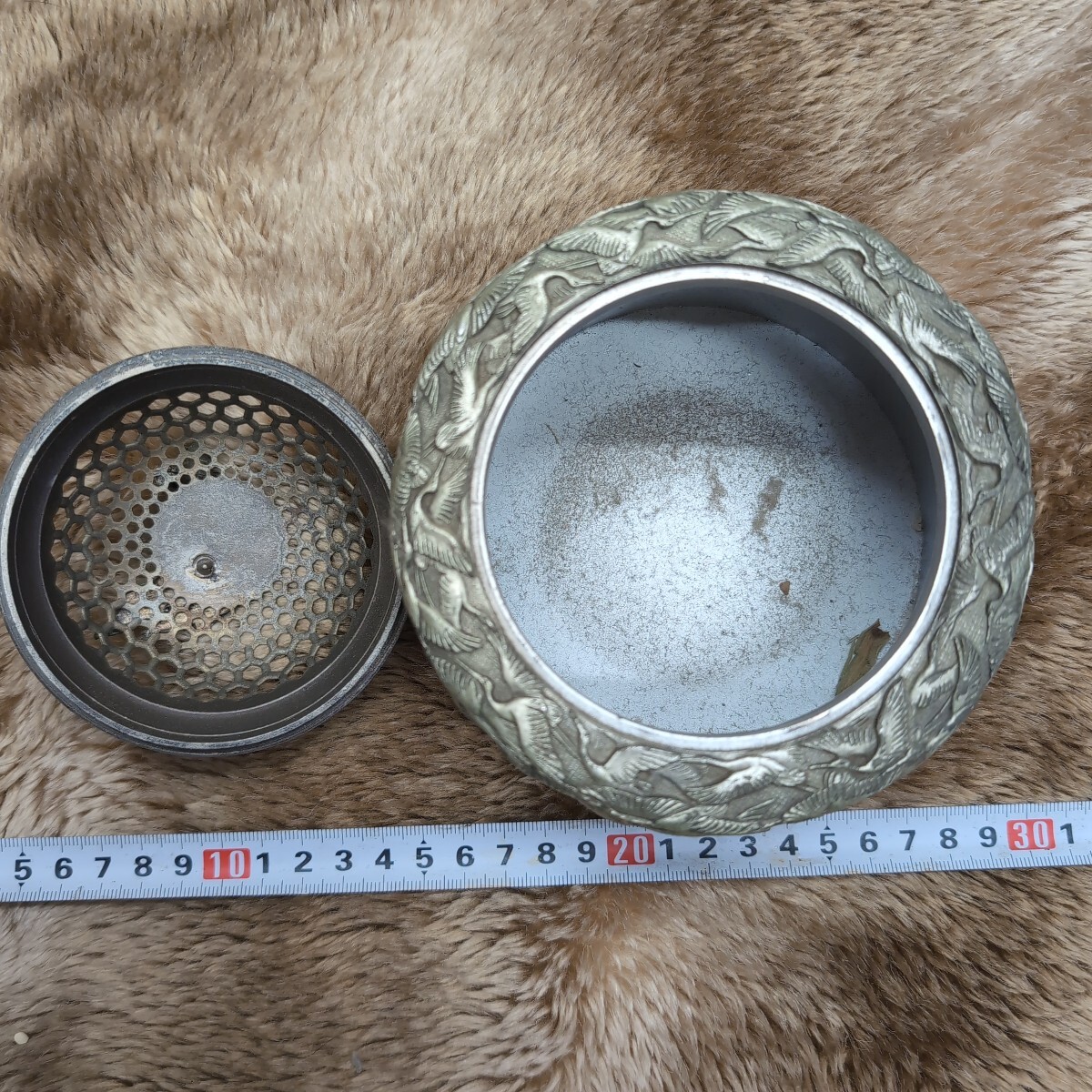 香炉 佐野宏采作 亀紐篭目透し蓋 鶴図亀摘 茶道具 茶道具 鶴 亀 香炉 佐野宏采作 亀紐篭目透し蓋 鶴図亀摘 茶道具 茶道具 鶴 亀