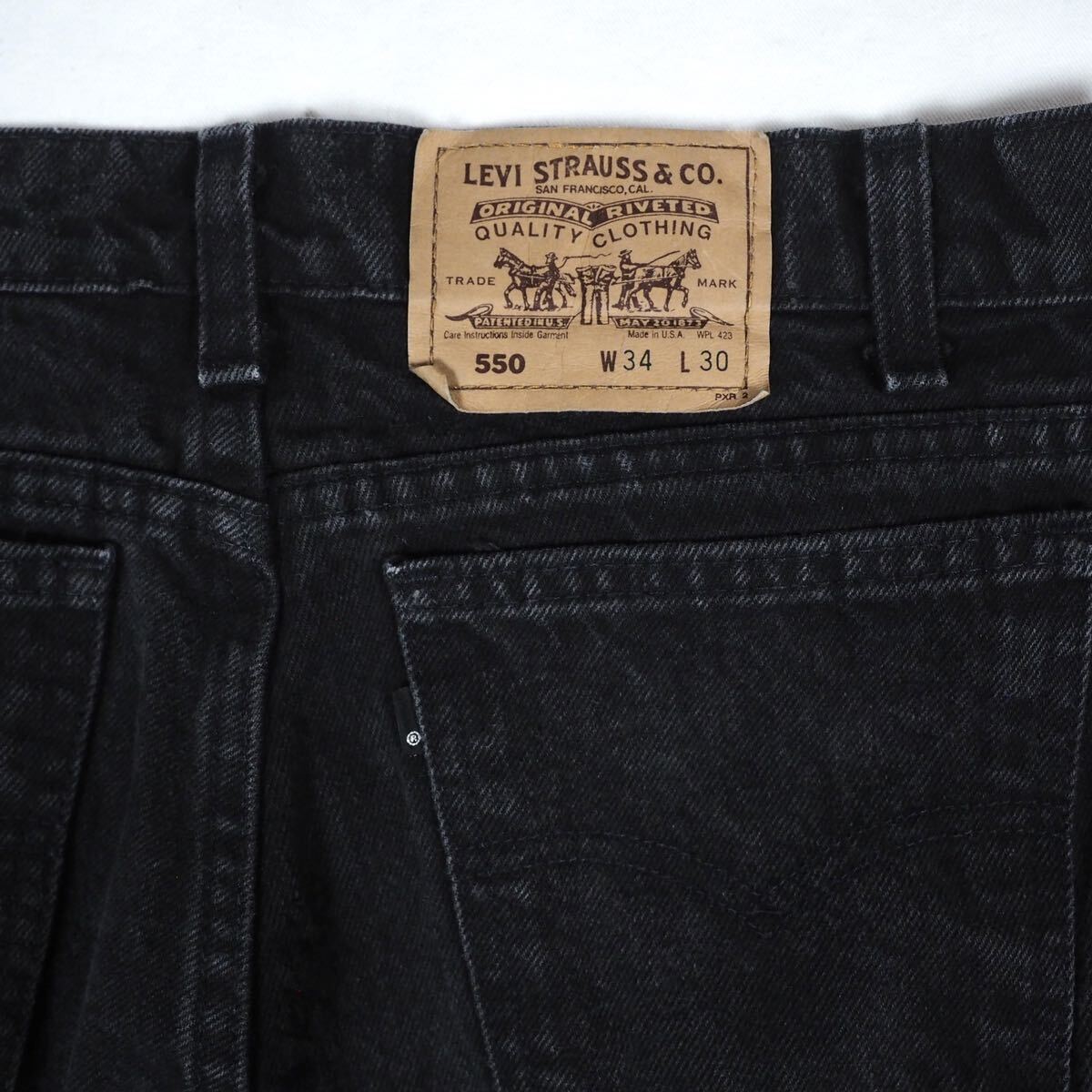 希少 黒タブ ヴィンテージ 90s Levi's 550 black denim pants 希少 黒タブ ヴィンテージ 90s Levi's 550 black denim pants