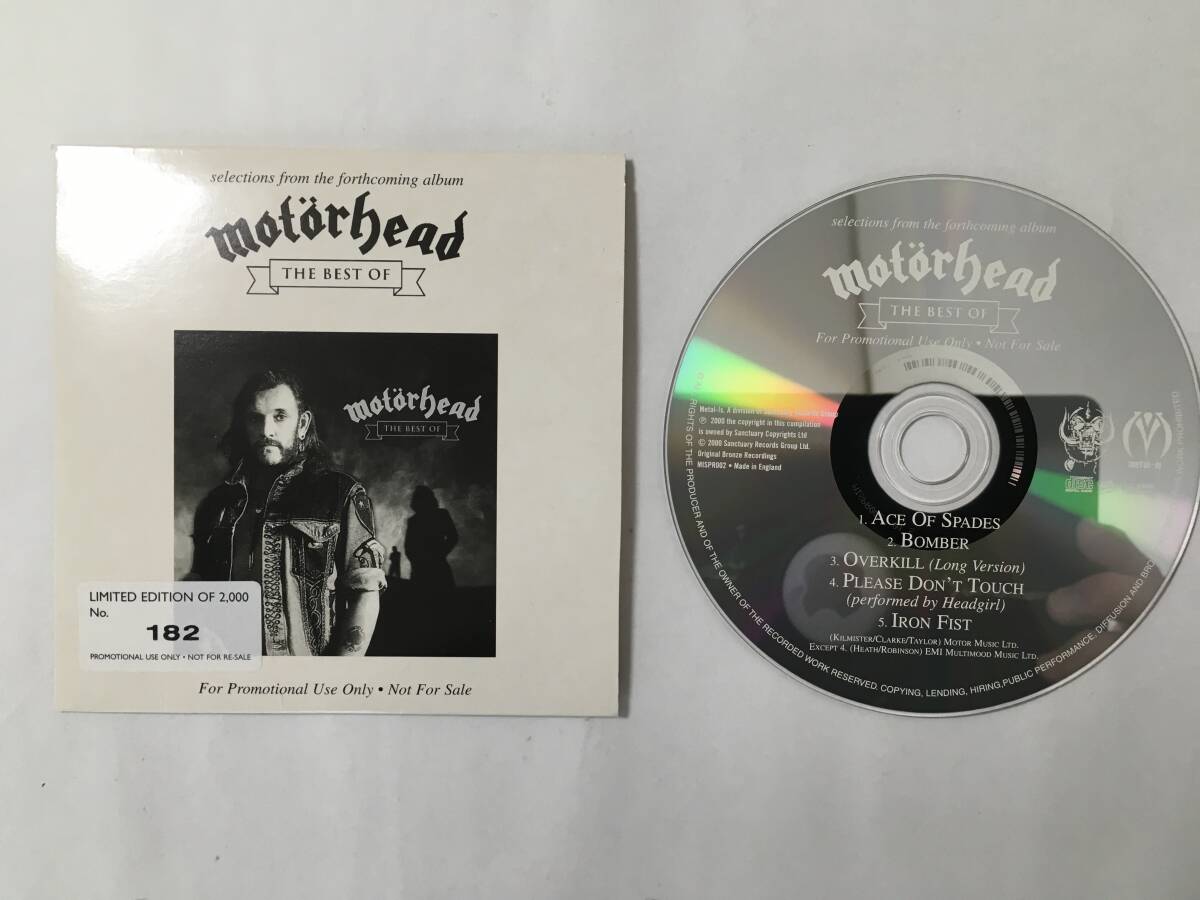 MOTORHEAD THE BEST OF UK盤 PROMO PROMO SHEET PHOTO 一般