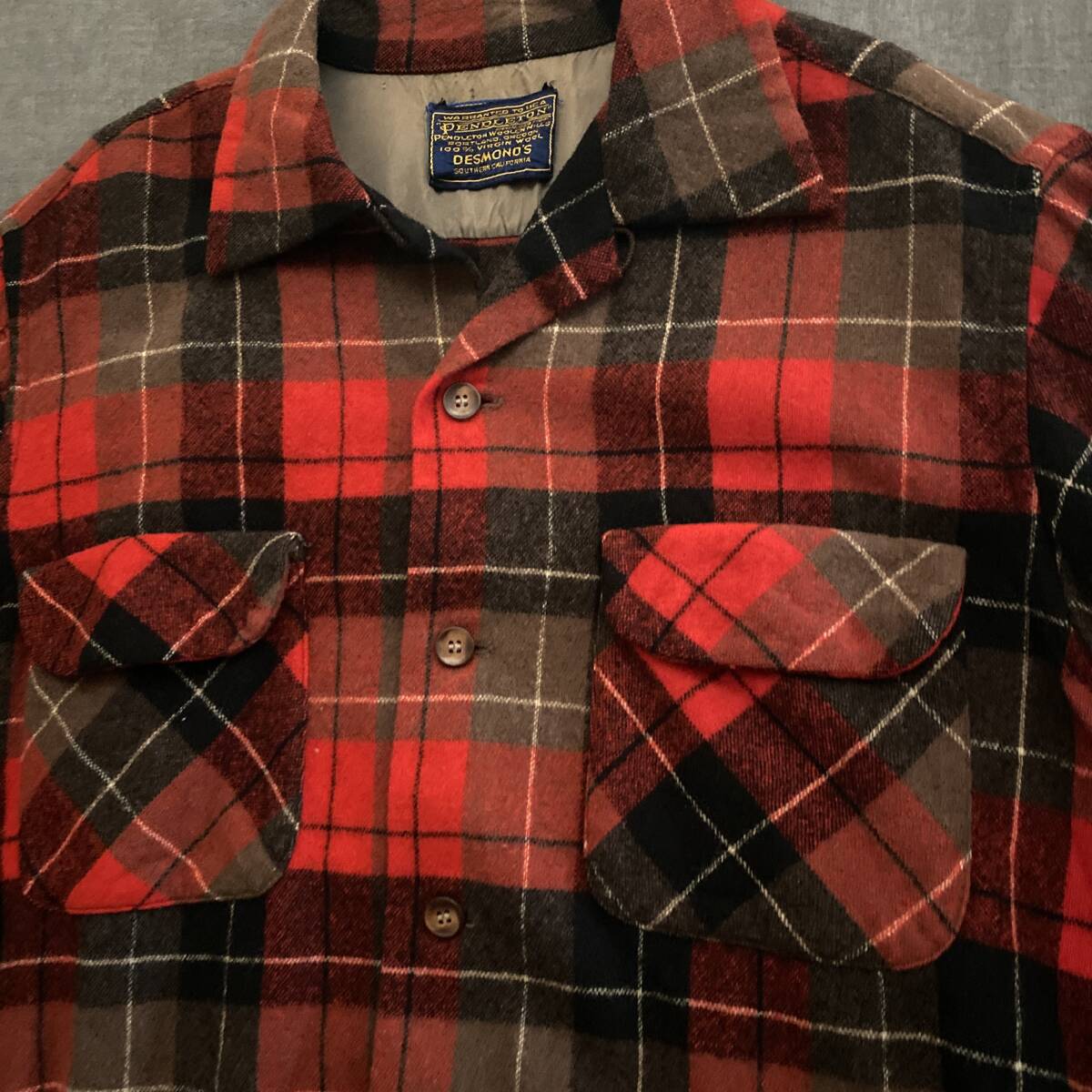 50s~60s PENDLETON ペンドルトン ダブルタグ ウール シャツ 50s~60s PENDLETON ペンドルトン ダブルタグ ウール シャツ