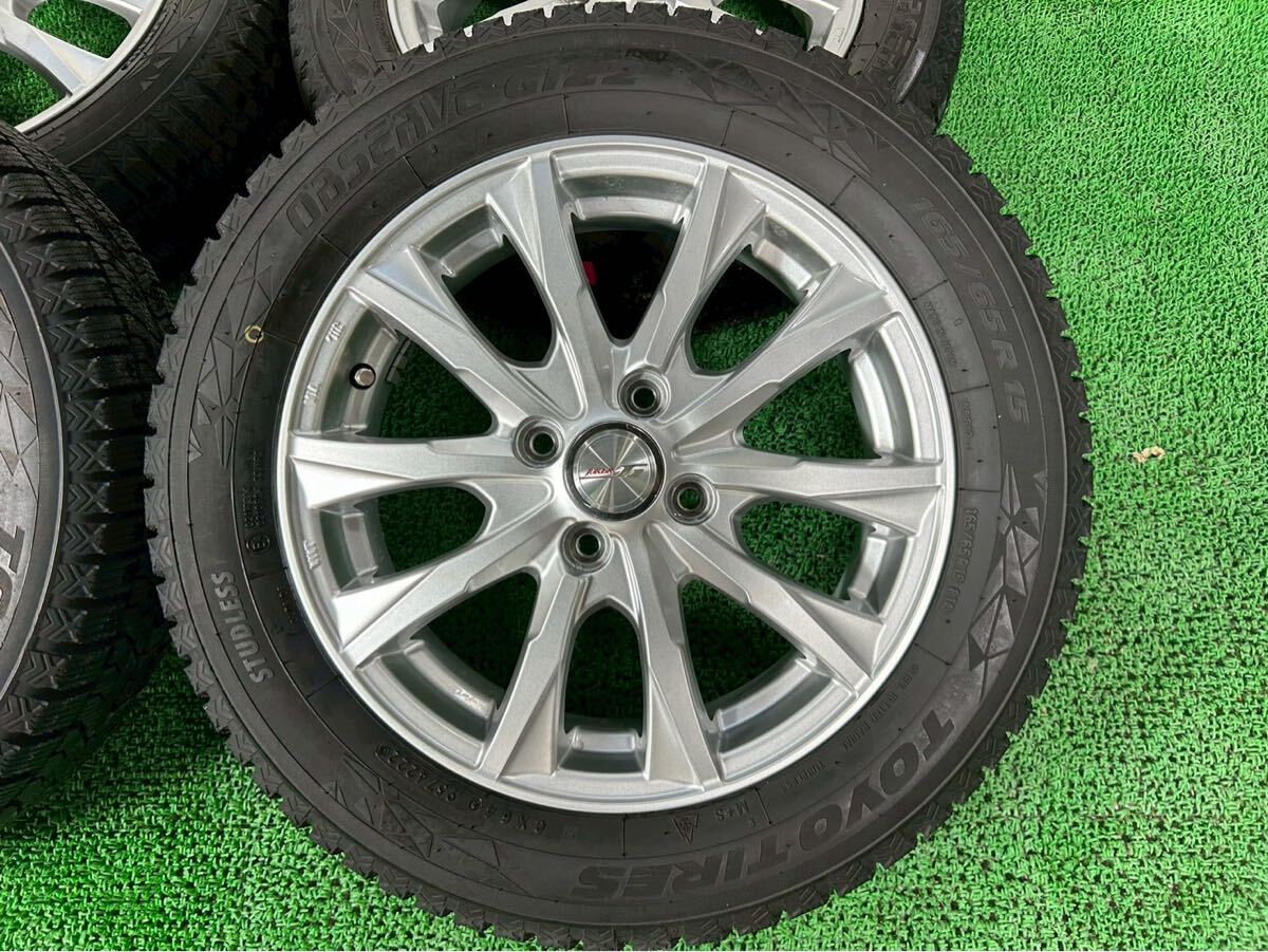 253-60 JOKER 15インチ 15×4.5J+45 PCD100-4H ハブ約73mm TOYOTIRES OBSERVE GIZ2 165/65R15 タイヤホイール 2022年制