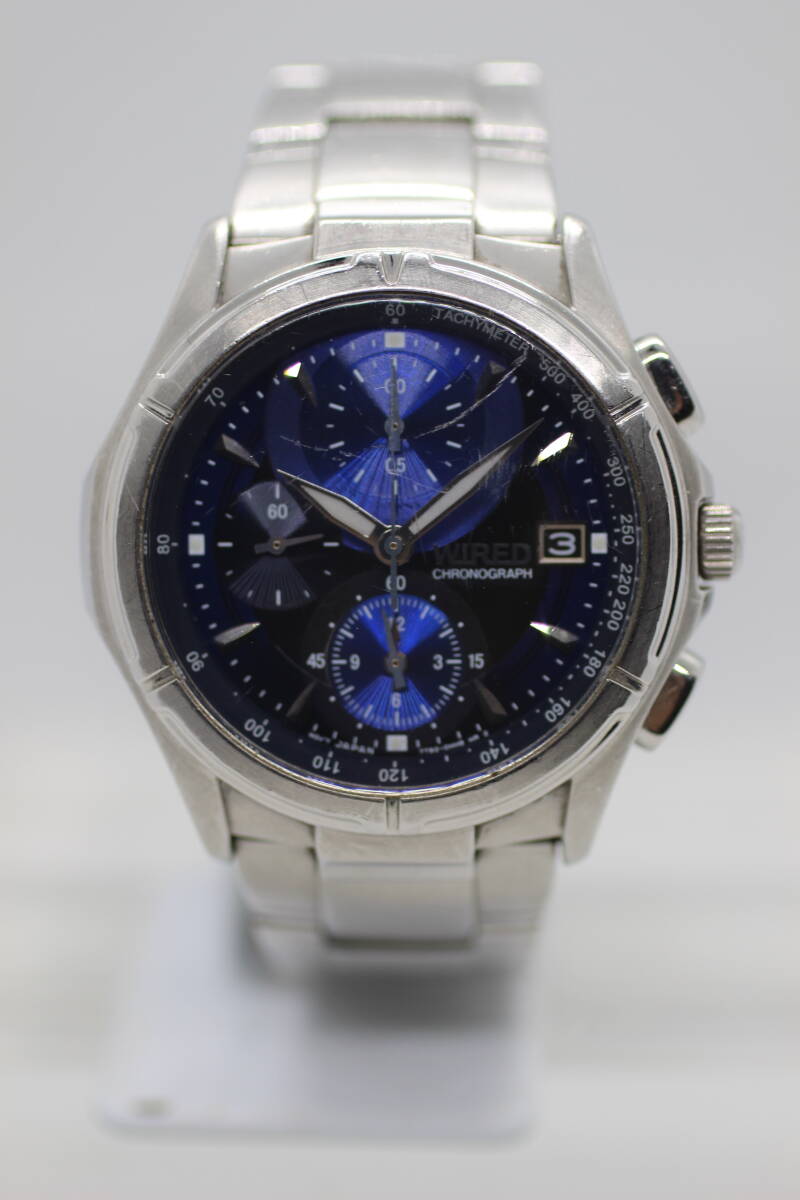 SEIKO】WIRED CHRONOGRAPH 7T92-0GB1 10BAR STAINLESS STEEL SEIKO】WIRED CHRONOGRAPH 7T92-0GB1 10BAR STAINLESS STEEL