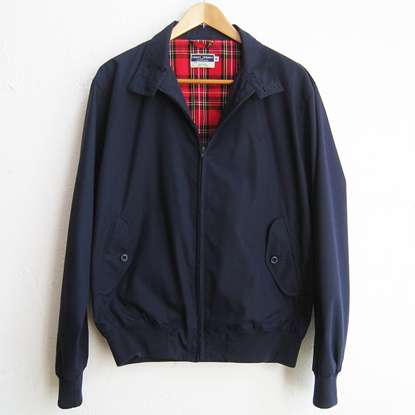 FRED PERRY 英国製スイングトップ ハリントンジャケット 紺 FRED PERRY 英国製スイングトップ ハリントンジャケット 紺