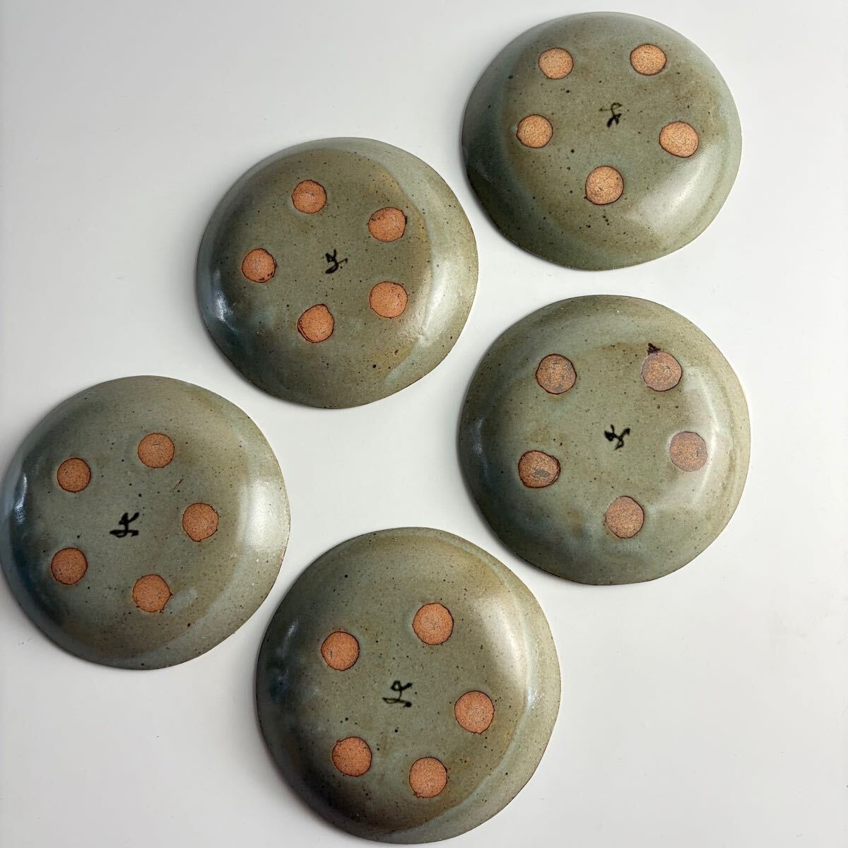 加藤卓男 幸兵衛窯 絵替銘々皿 5客 共箱 5 小皿 皿(陶磁一般