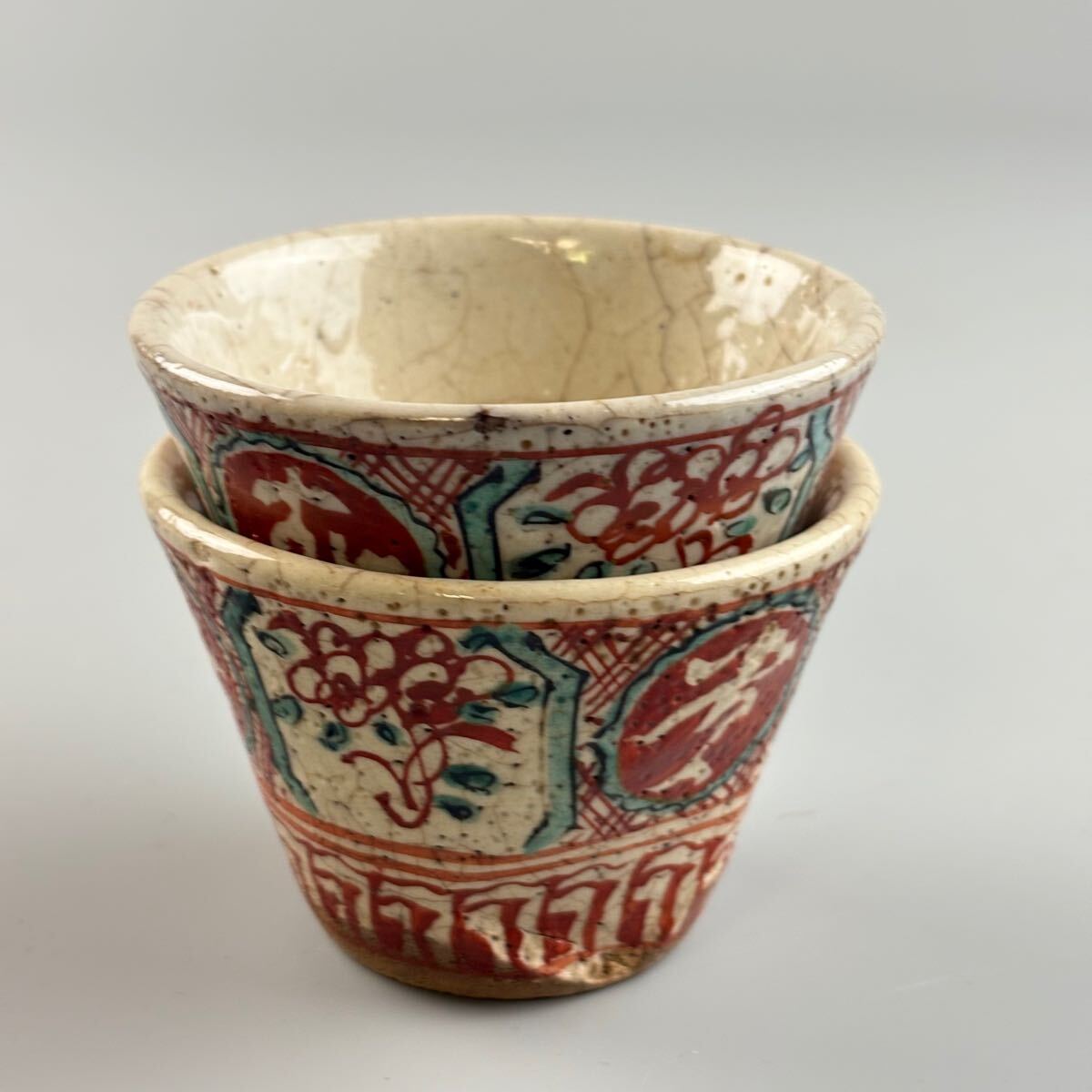 古犬山焼 呉須 赤絵 時代物 茶碗 古陶磁 骨董 茶碗 茶器 抹茶碗 古犬山焼 呉須 赤絵 時代物 茶碗 古陶磁 骨董 茶碗 茶器 抹茶碗