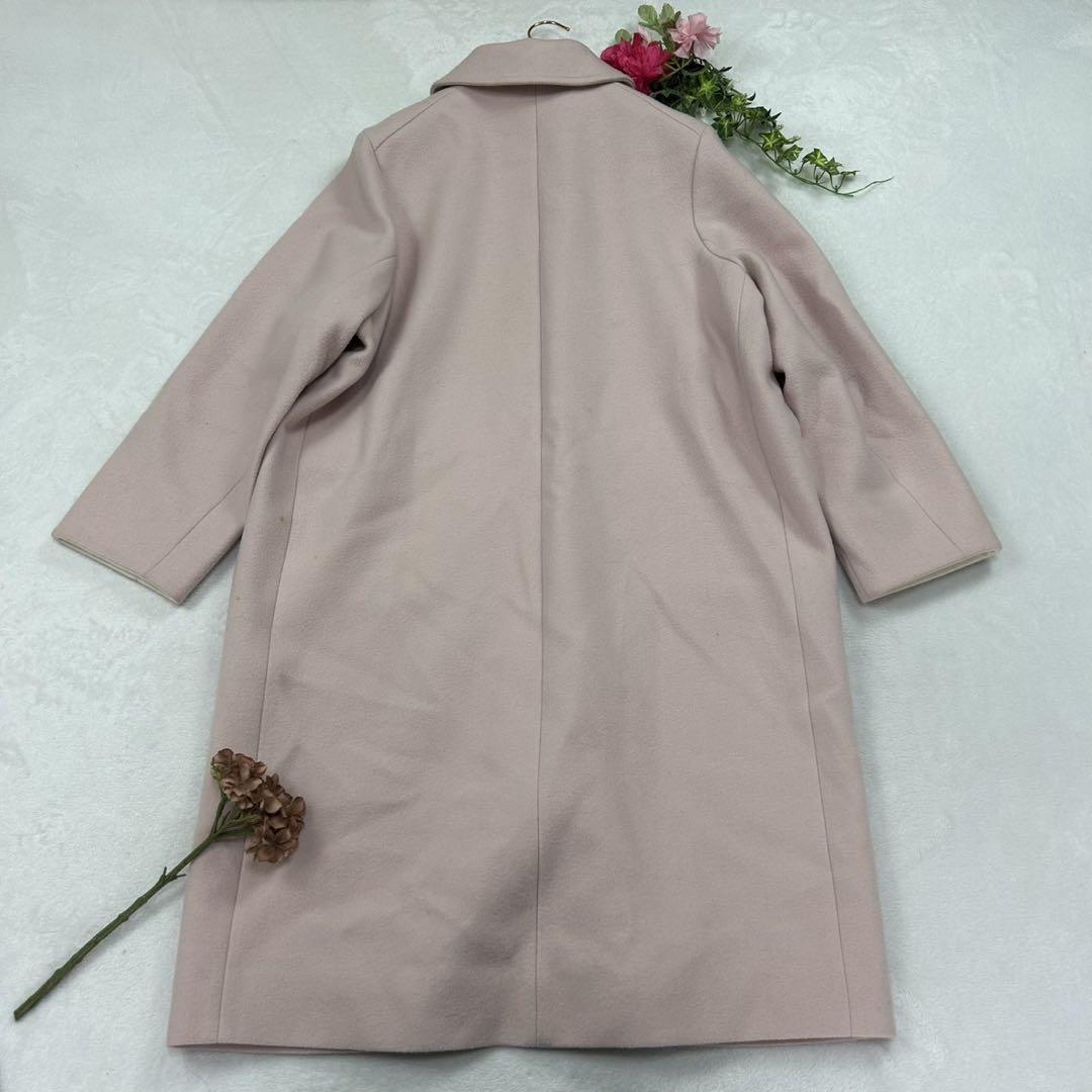 F925 M 38 ヨリ 23AW バイカラー ピンク ロングコート F925 M 38 ヨリ 23AW バイカラー ピンク ロングコート