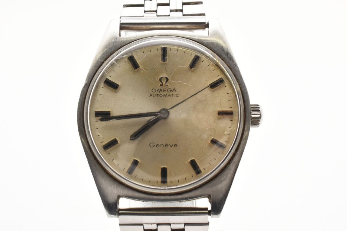 稼働品 オメガ Geneve ジュネーブ シルバー ラウンド 自動巻き 稼働品 オメガ Geneve ジュネーブ シルバー ラウンド 自動巻き