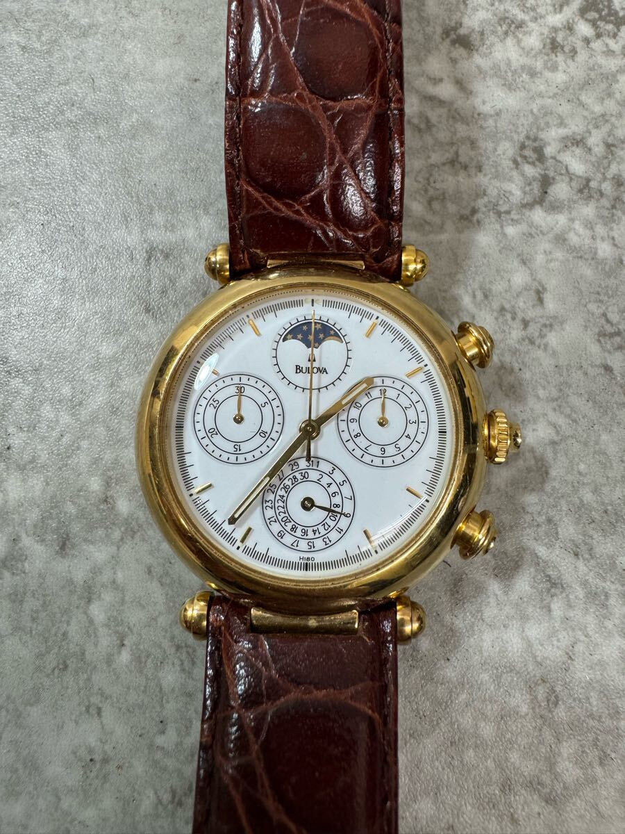 BULOVA ブローバ BVC305 クロノグラフ ムーン メンズ腕時計 BULOVA ブローバ BVC305 クロノグラフ ムーン メンズ腕時計