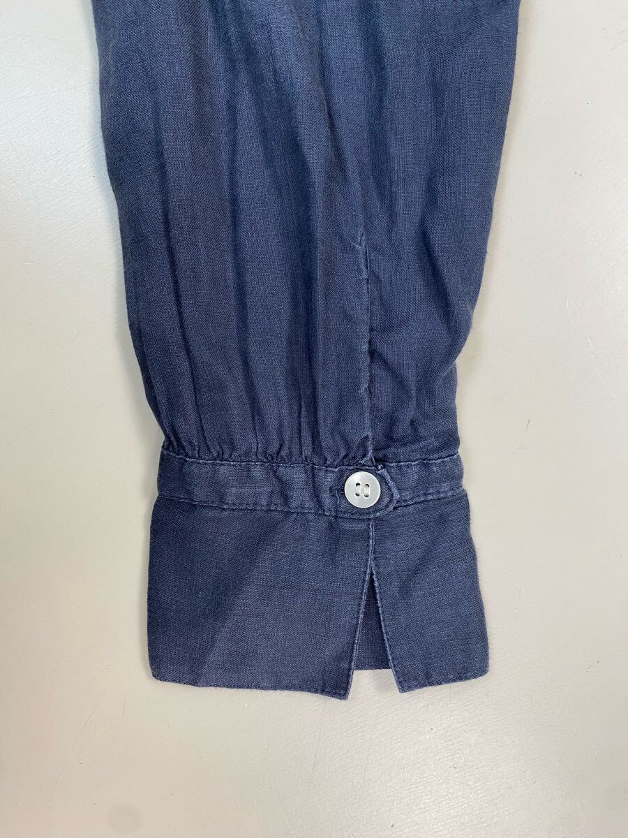 ★ FLANDERS LINEN for ADAM ET ROPE *ソフトな上質リネン* シャツ ワンピース 紺 ◆ フランダースリネン アダムエロペ ◆W15 UJやF9-29_画像5